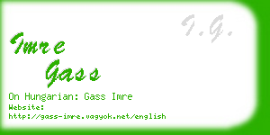 imre gass business card